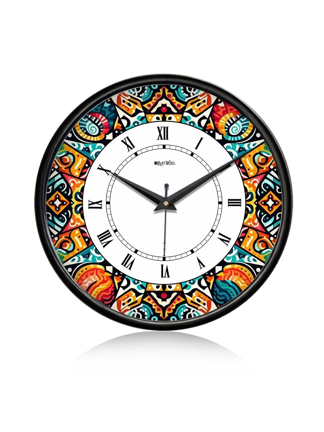 OLIVE TREE Black Printed Wall Clock-image-29