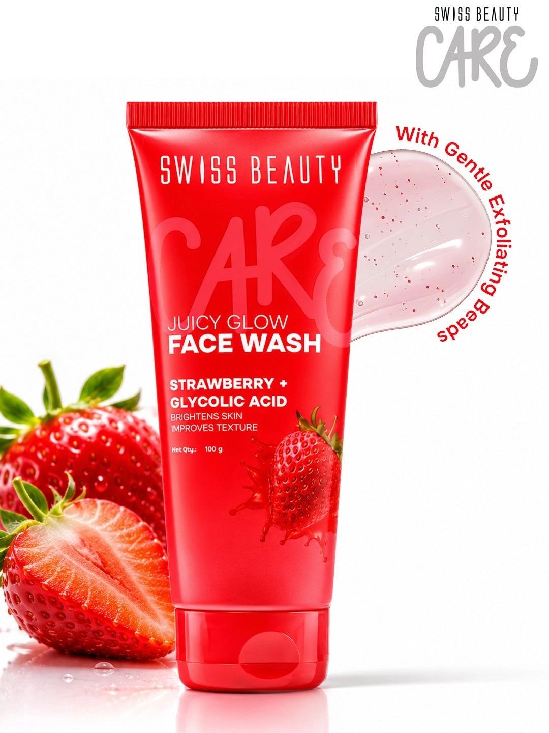 SWISS BEAUTY Care Juicy Glow Face Wash with Strawberry & Glycolic Acid - 100 g-image-20
