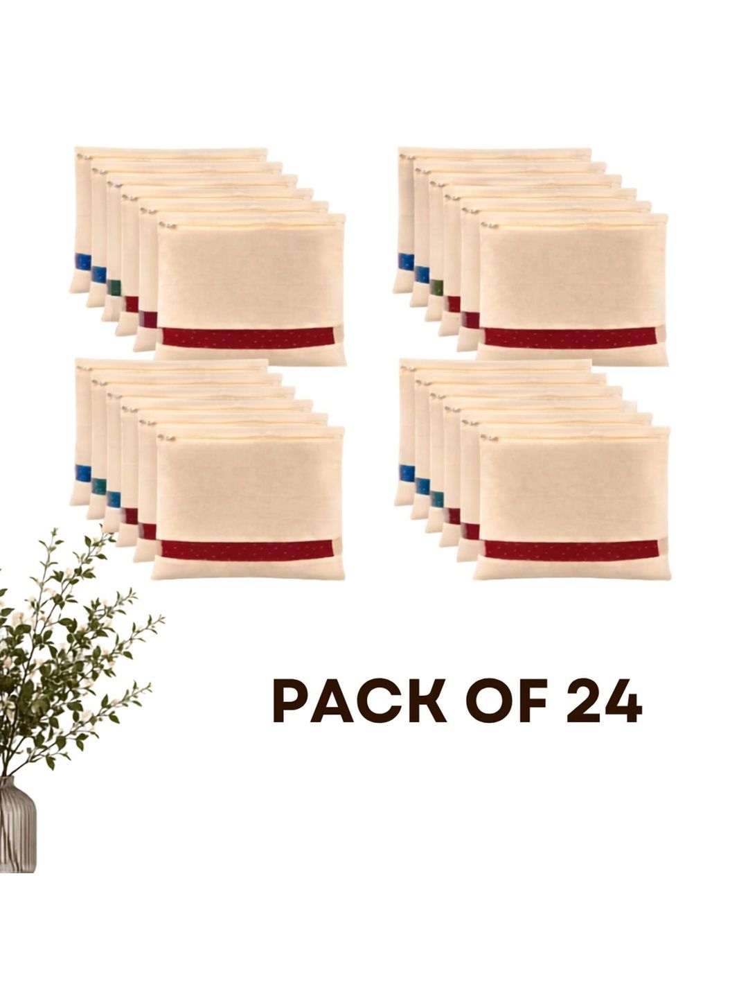 KESARI COLLECTION Beige Set of 6 Regular Suit Organiser Organisers-image-4