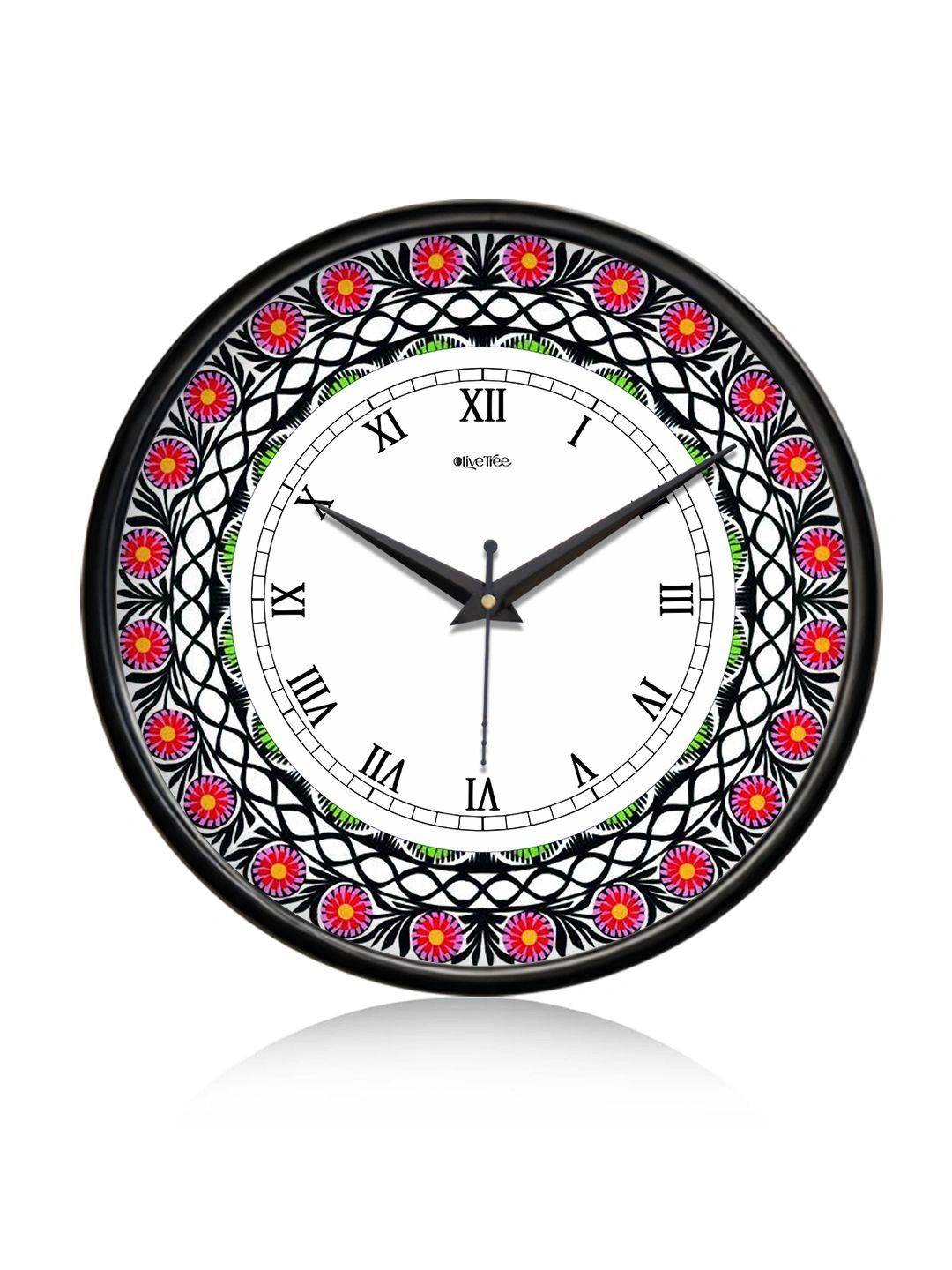 OLIVE TREE Black Printed Wall Clock-image-30