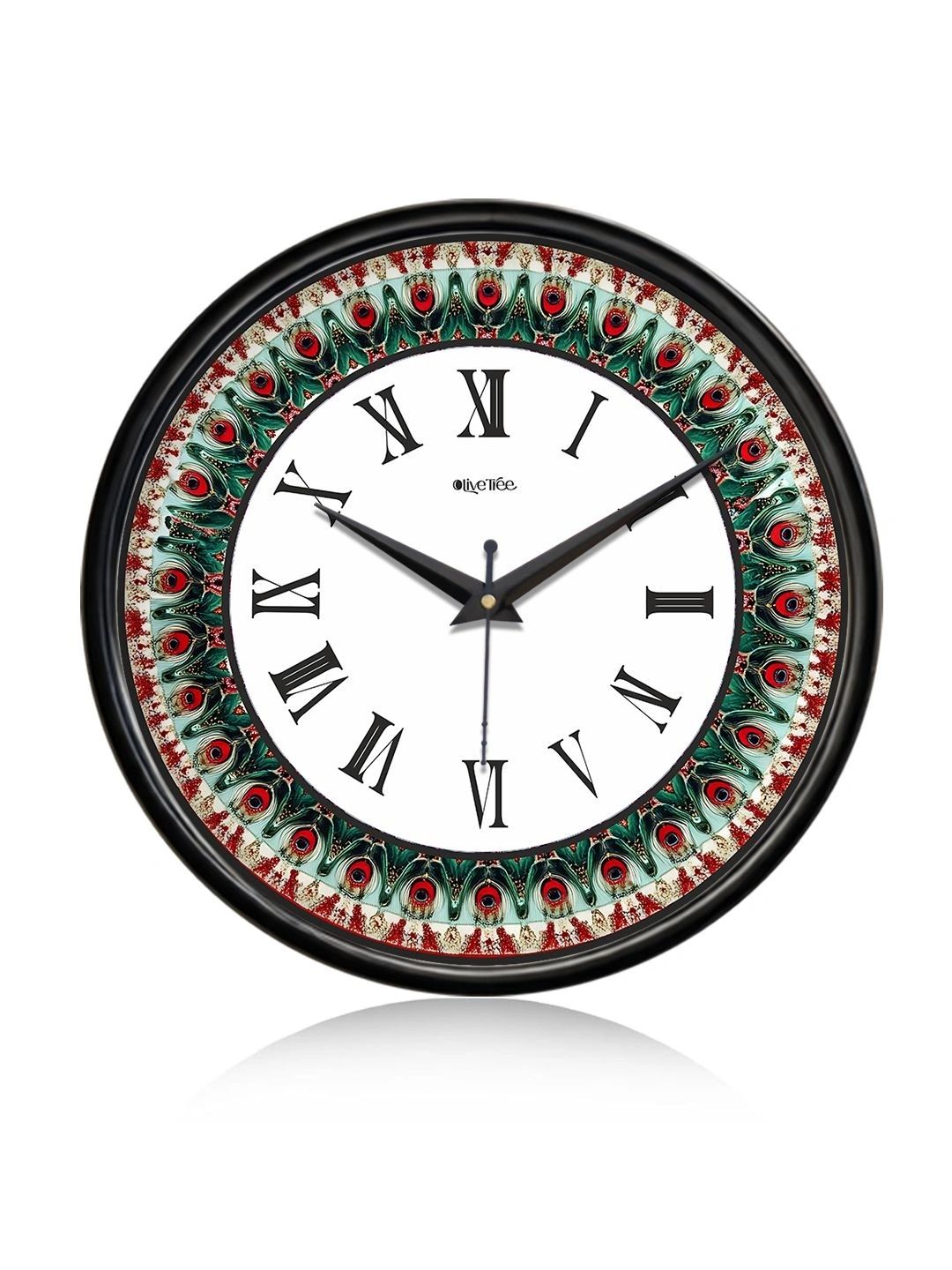 OLIVE TREE Black Printed Wall Clock-image-37