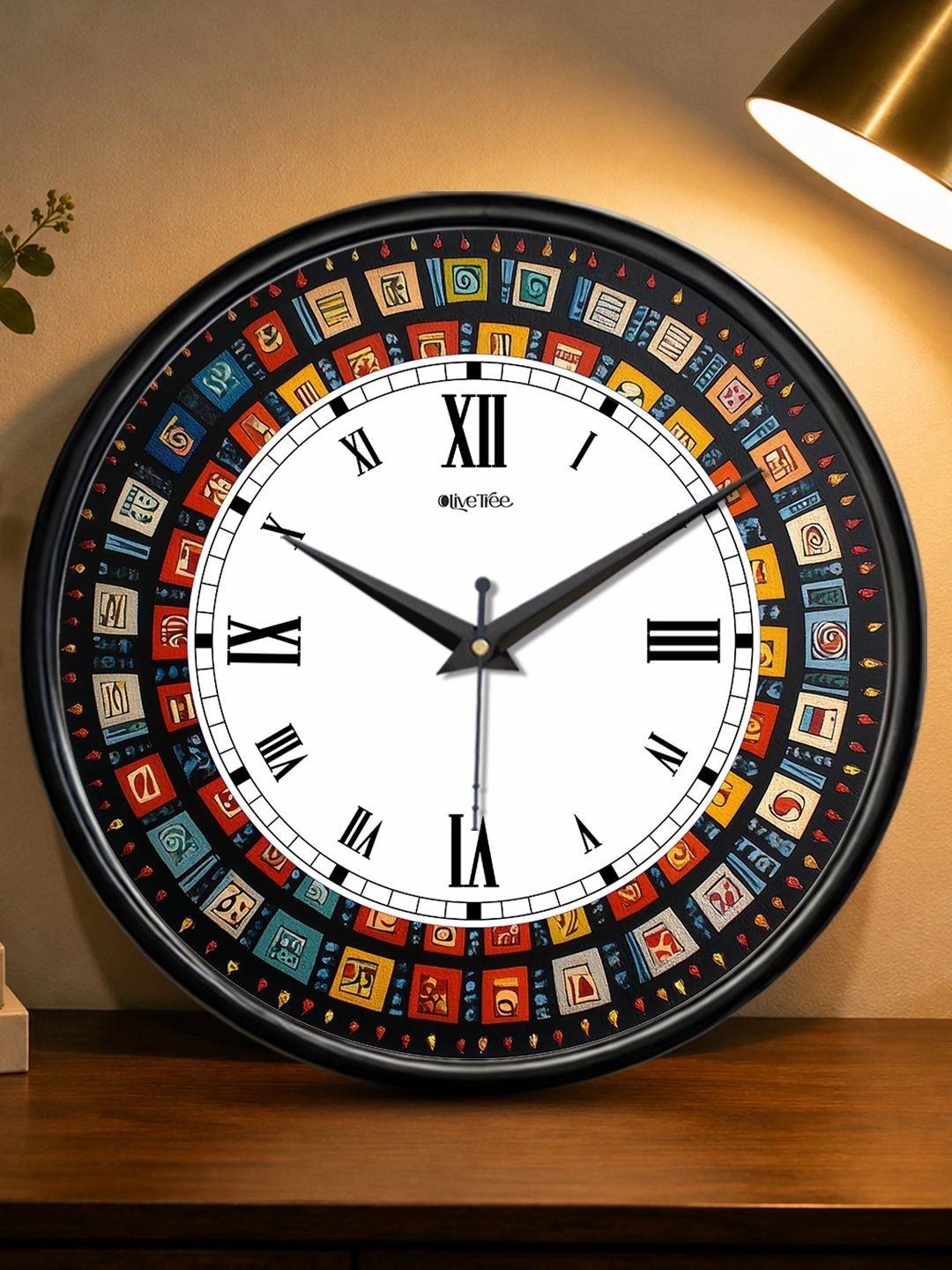 OLIVE TREE Black Printed Wall Clock-image-26