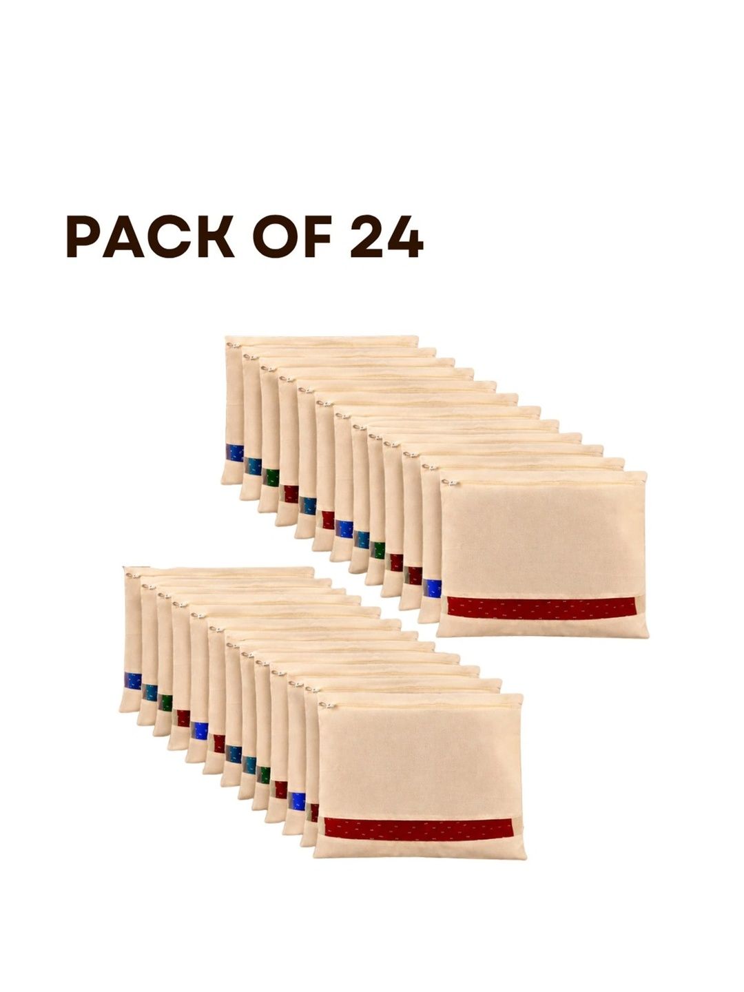 KESARI COLLECTION Beige Set of 6 Regular Multi-Utility Organisers-picture-57
