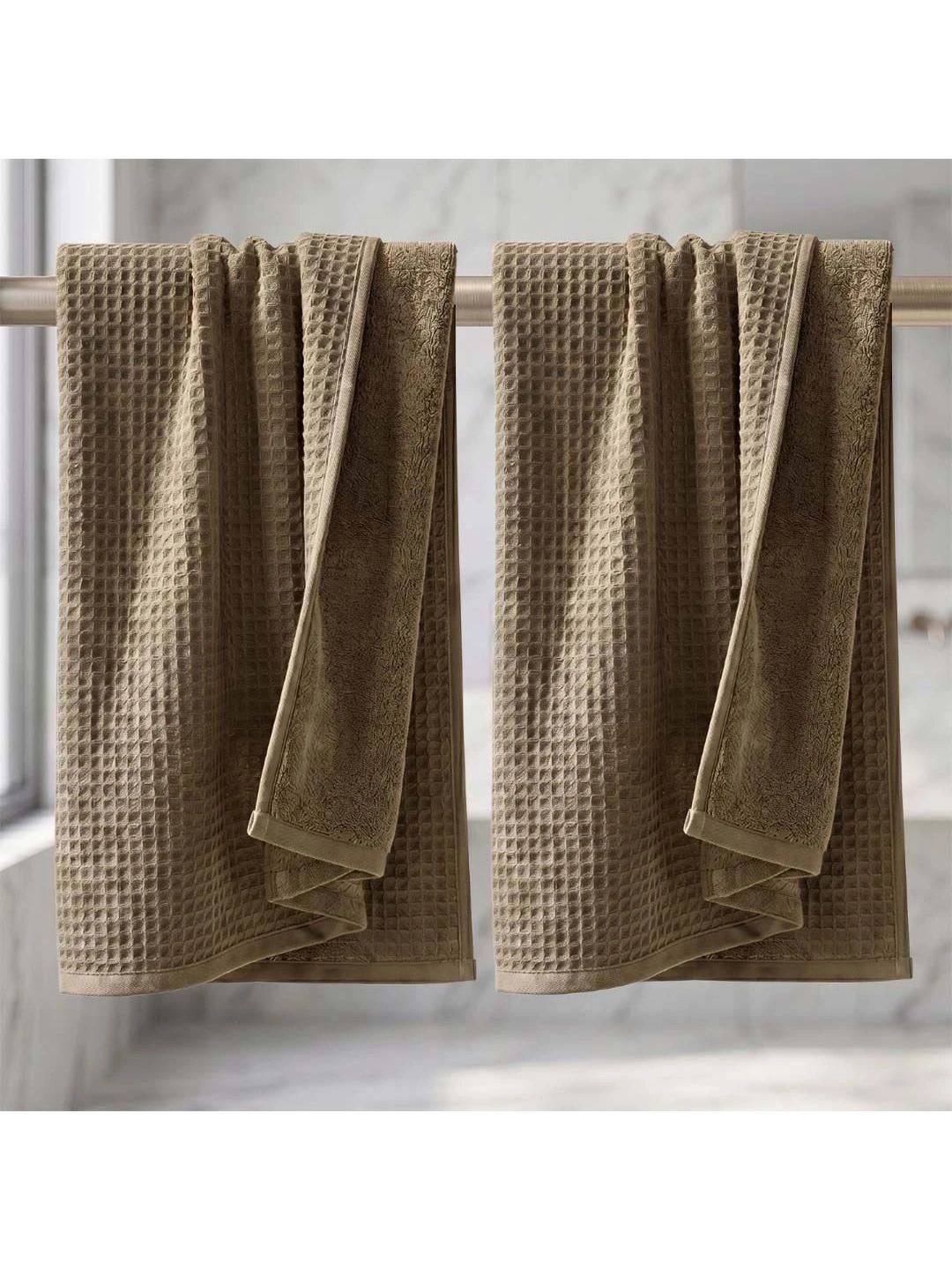 Athom Living Brown 2 Cotton 450 GSM Bath Towel-image-38