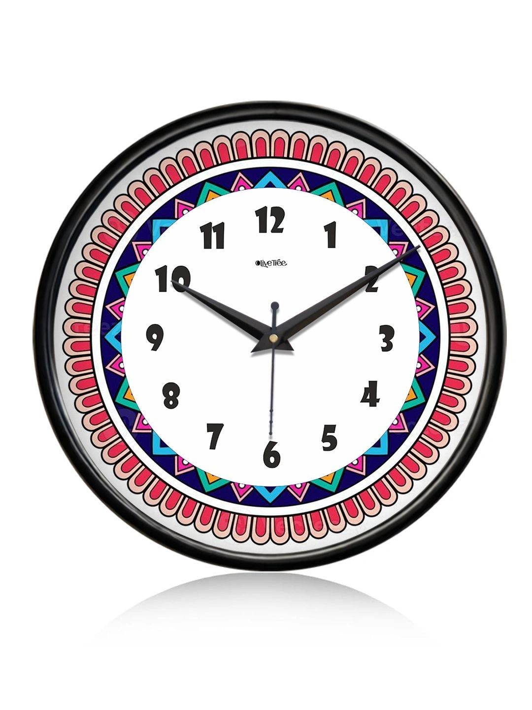 OLIVE TREE Black Printed Wall Clock-image-34