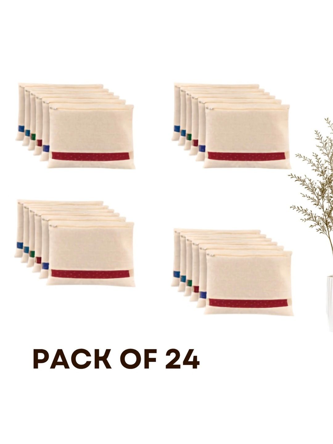 KESARI COLLECTION Beige Set of 6 Regular Multi-Utility Organisers-picture-44