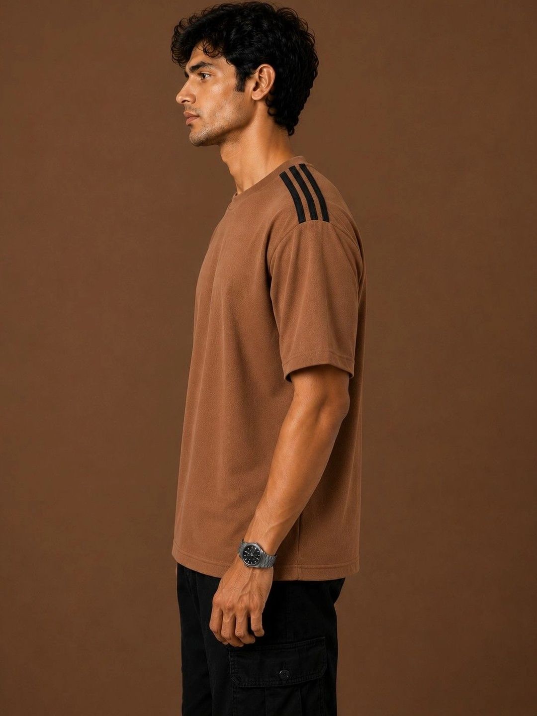 RuledBySun Men Drop-Shoulder Sleeves T-shirt-image-17