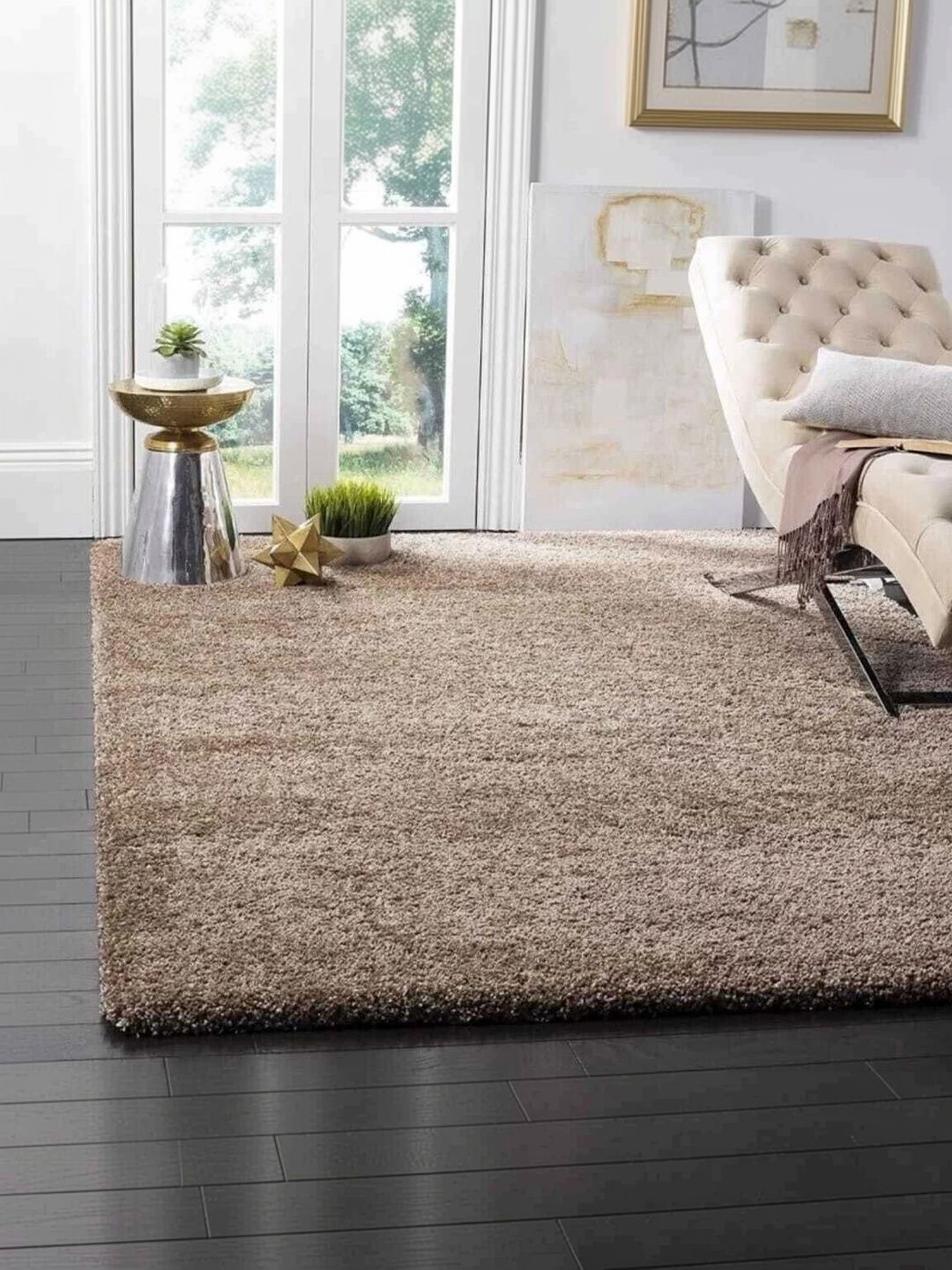 Samjeeda Handloom carpets White Geometric Anti-Skid Woollen Carpet-picture-51
