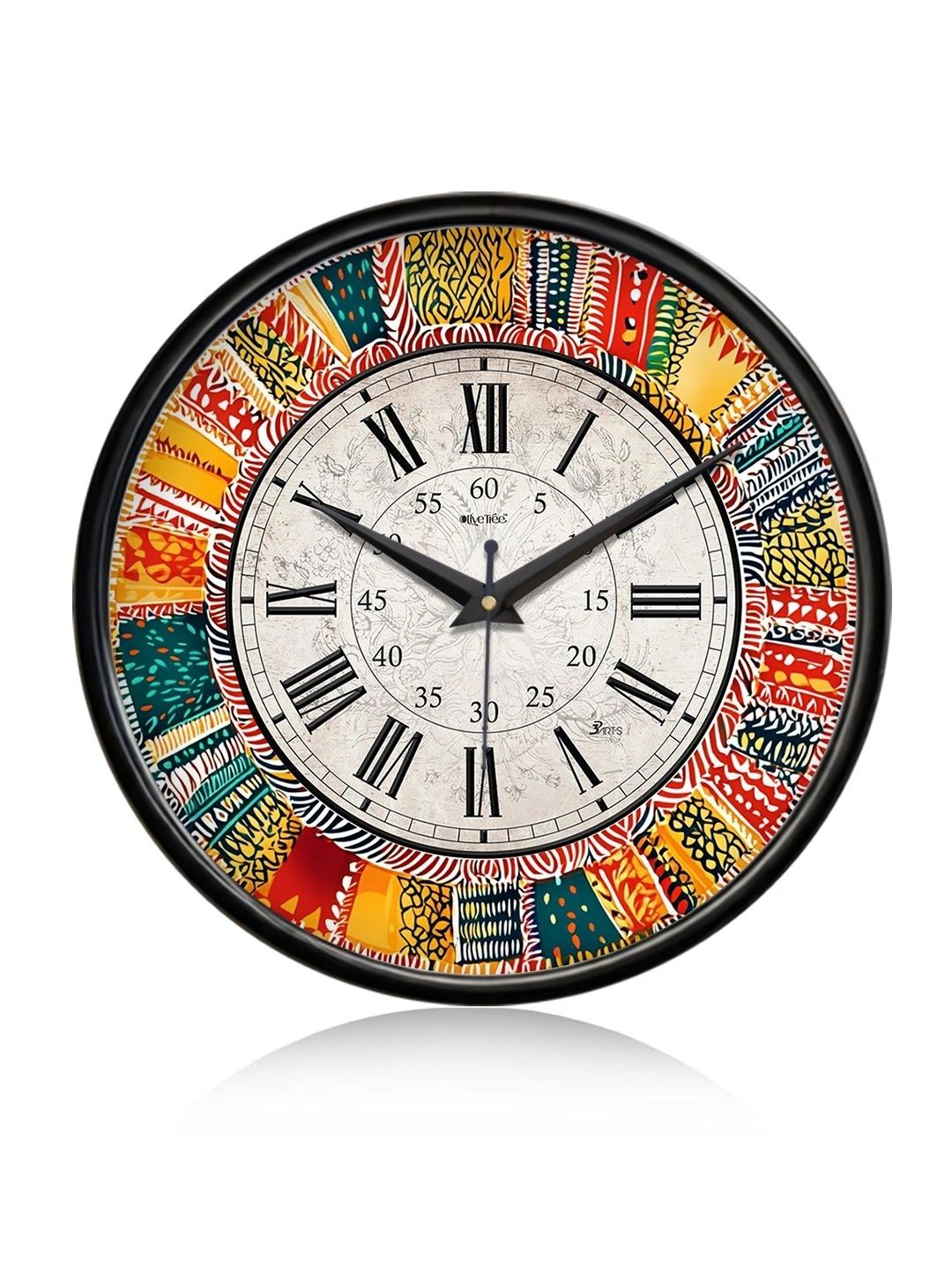 OLIVE TREE Black Printed Wall Clock-image-44