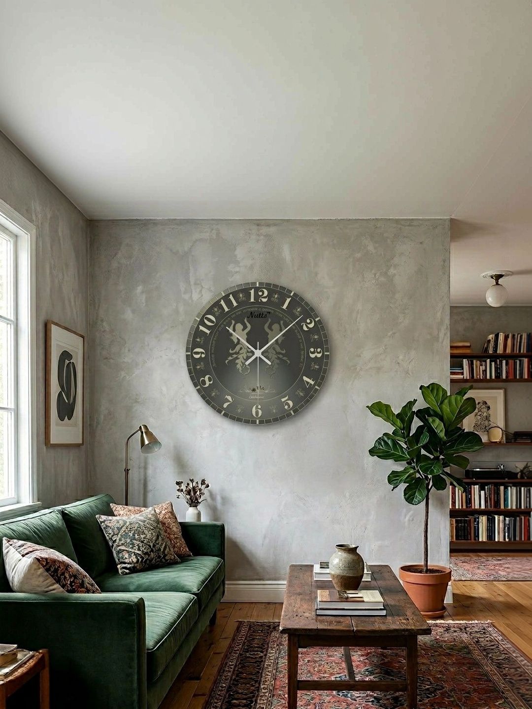 Nutts Multicoloured Printed Contemporary Wall Clock-picture-17