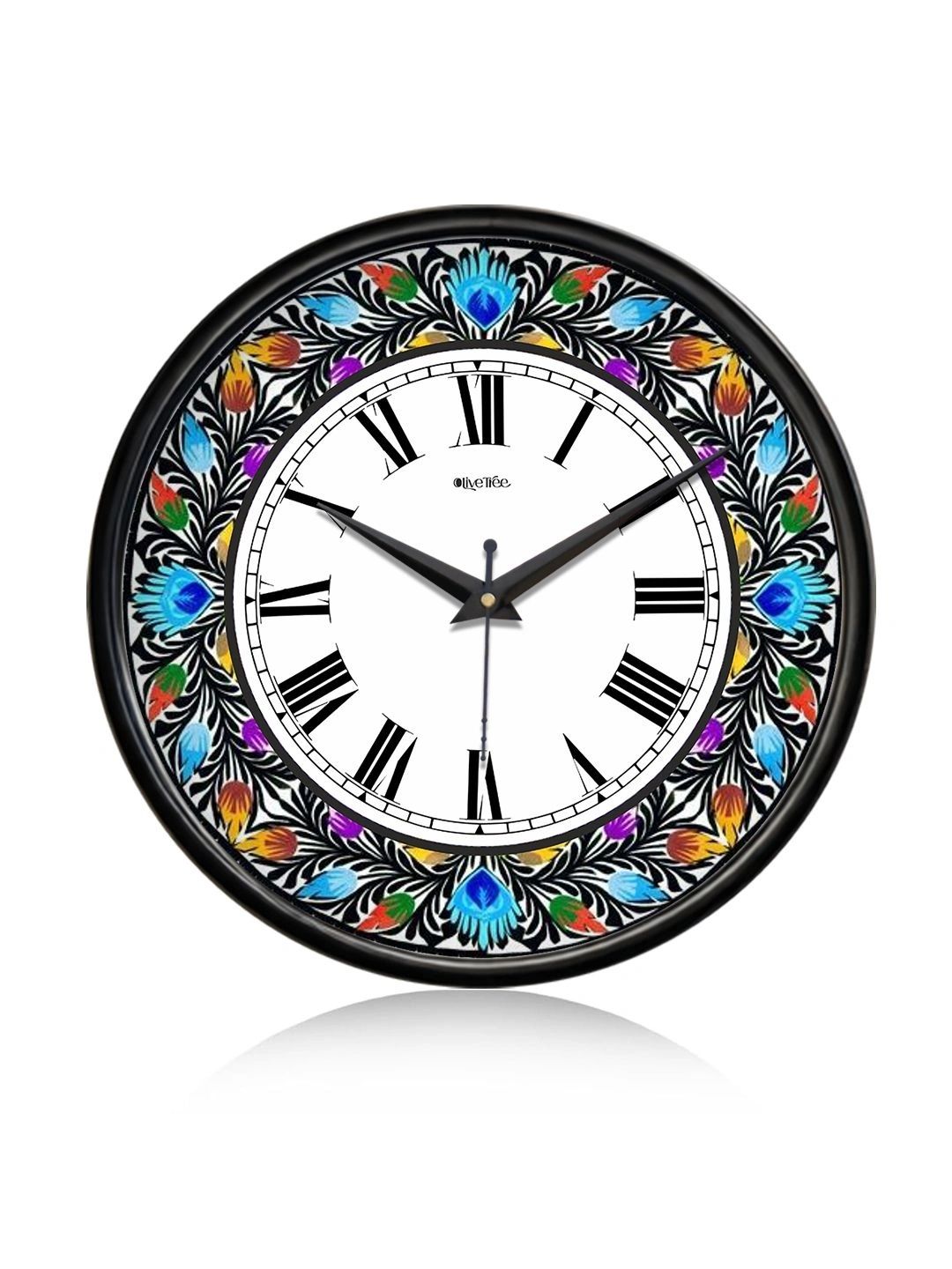 OLIVE TREE Black Printed Wall Clock-image-38