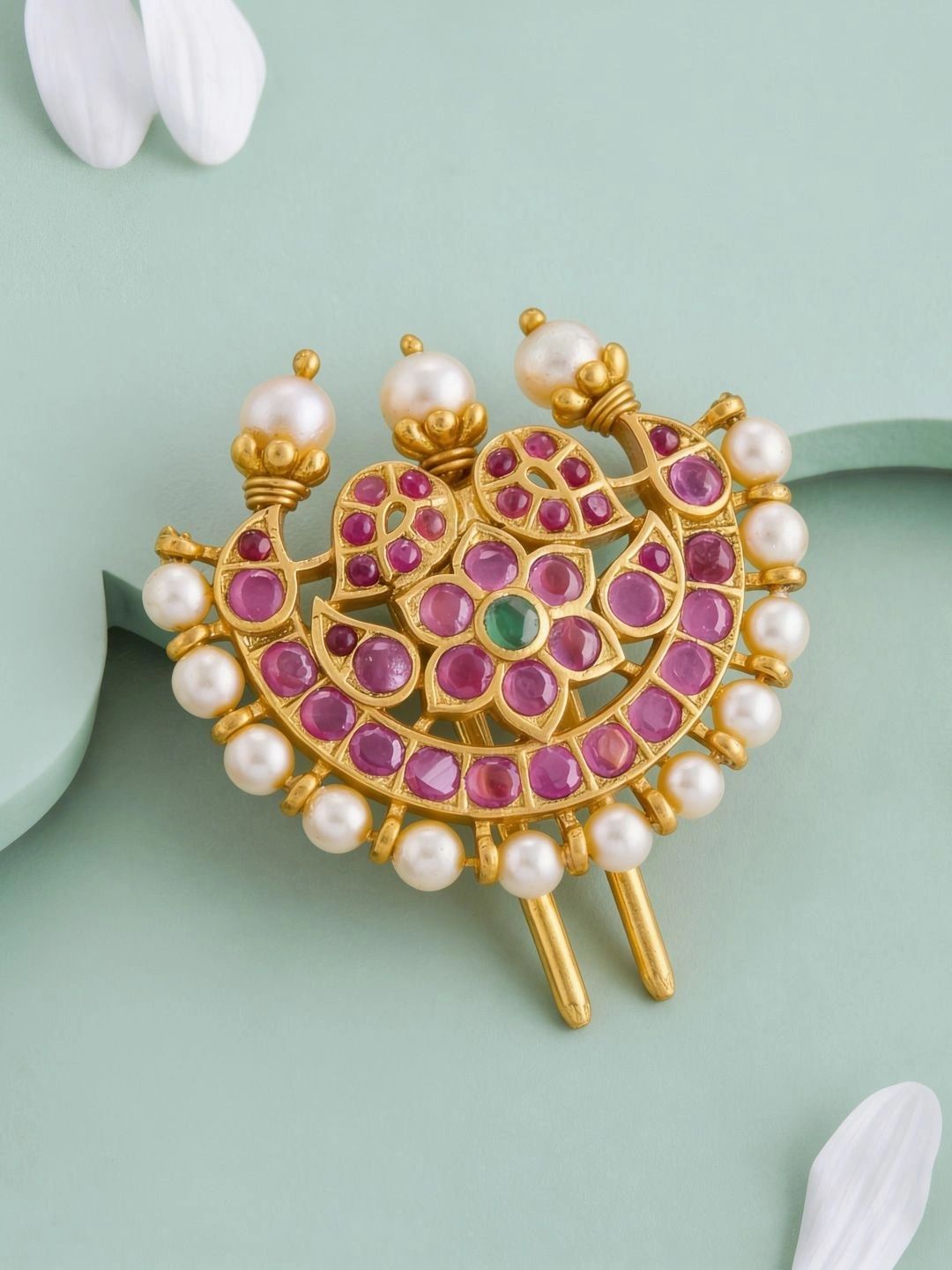 Kushal's Fashion Jewellery Women Embellished Comb Pin-image-23