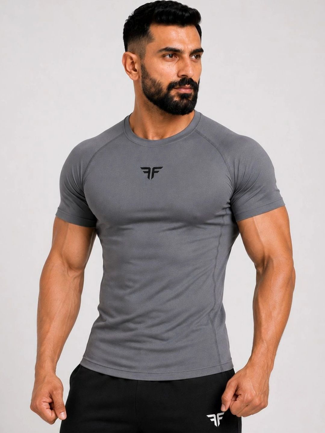 BRUTE FORCE Men Brand Logo Compression T-shirt-picture-7