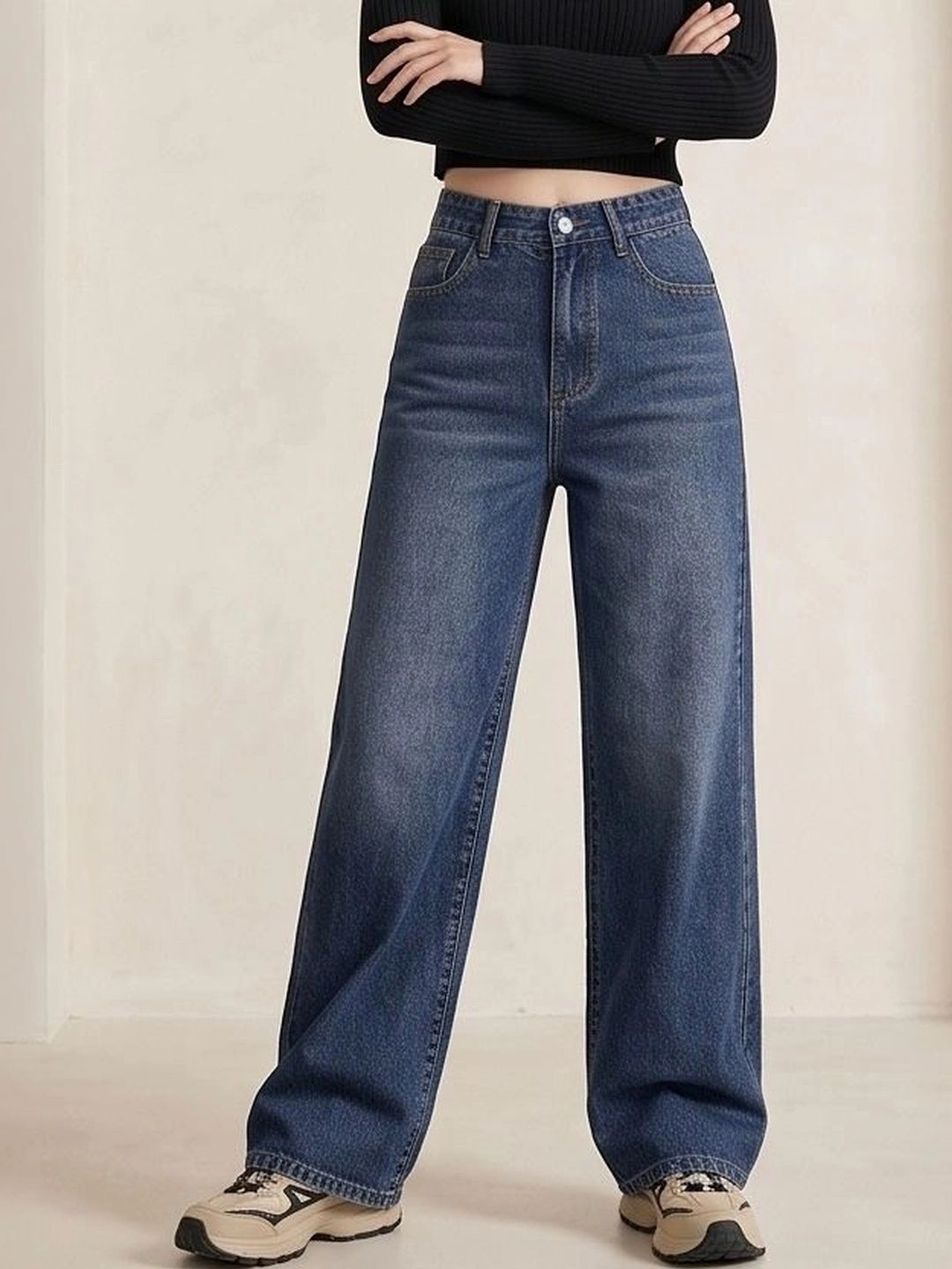 MERCEL Women Comfort Relaxed Fit High-Rise Light Fade Stretchable Jeans-picture-27
