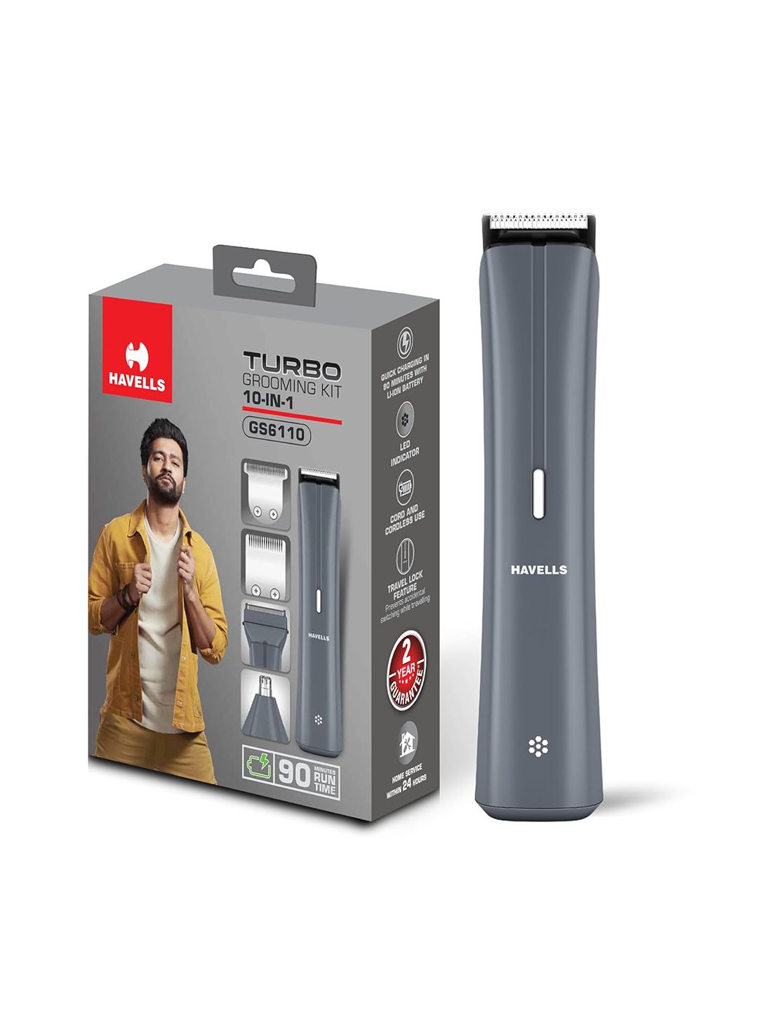 Havells GS6110 Turbo 10-in-1 Grooming Kit - Grey-picture-20