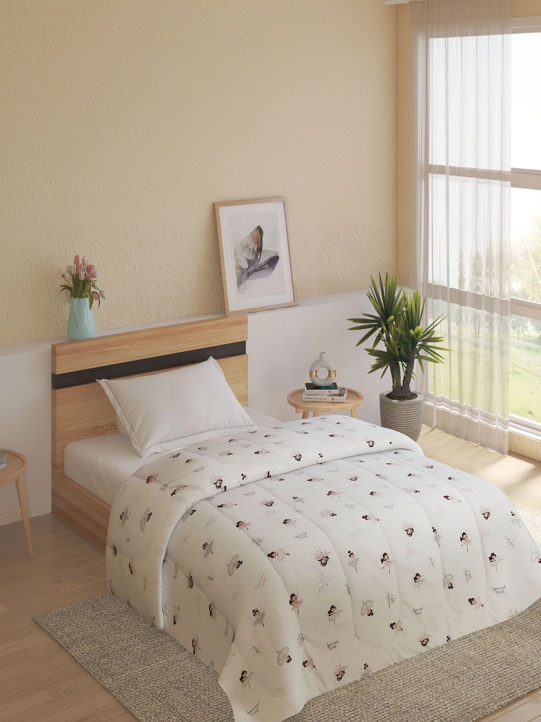 Home Centre White Cartoon Characters Comforter-image-32