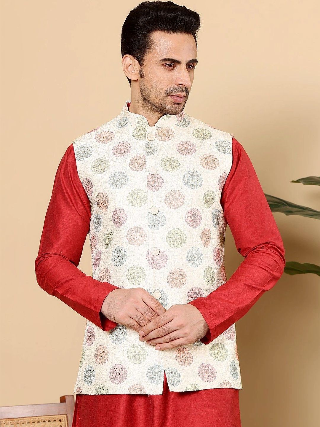 Anouk Woven Design Nehru Jackets-picture-23