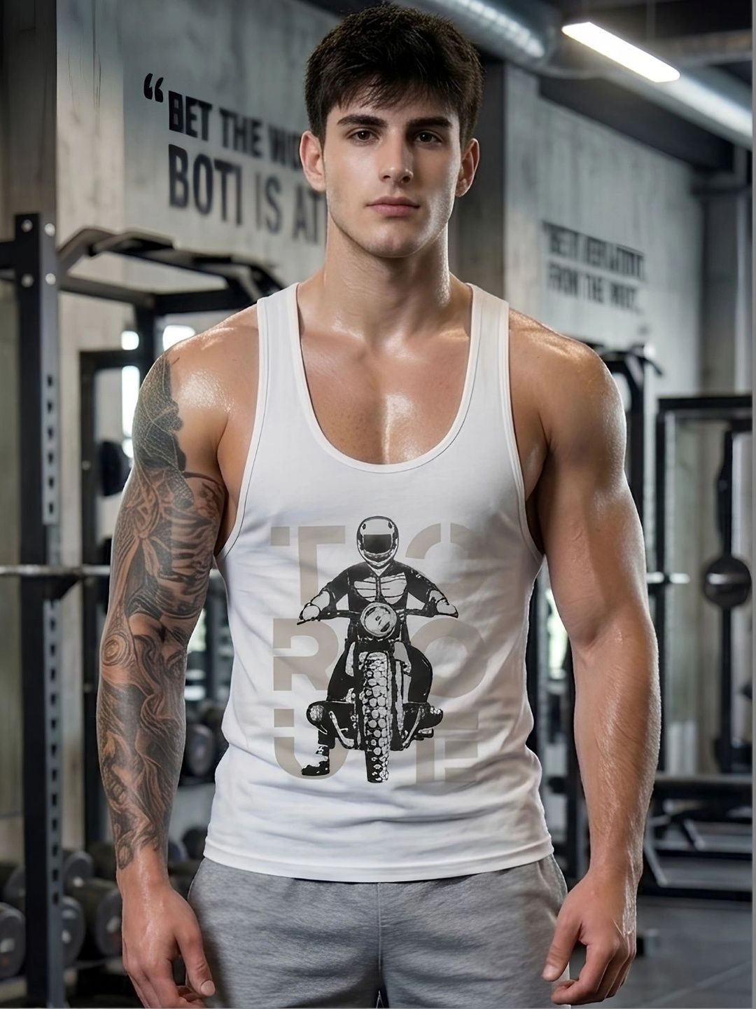 Looks United Printed Gym Vest-picture-58