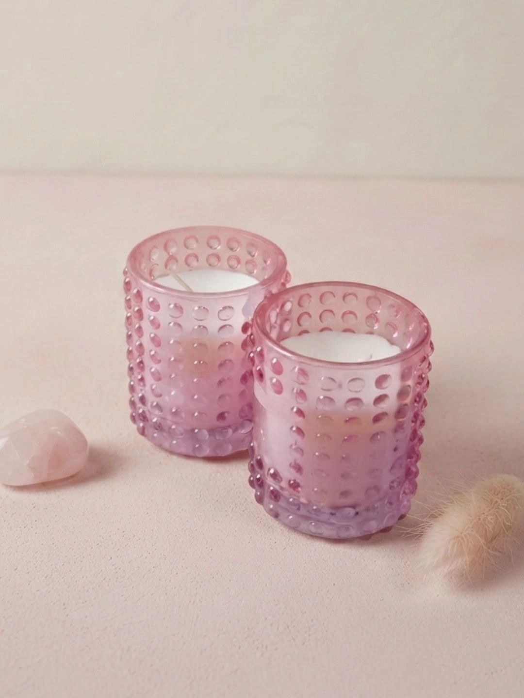 THE HOME CO. Pink 1 pieces Jar Candle-picture-56