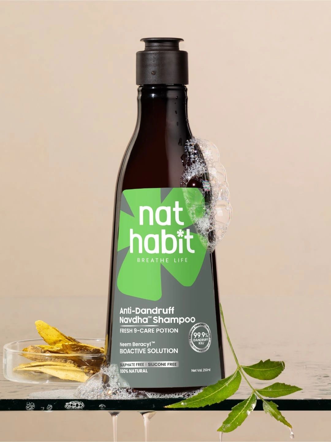 Nat Habit Anti-Dandruff Neem Beracyl Navdha Shampoo - 250 ml-picture-31