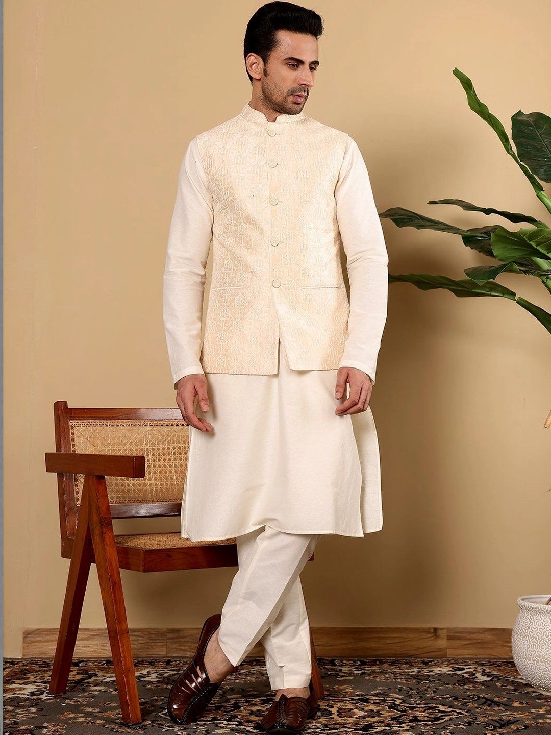 Anouk Woven Design Nehru Jackets-picture-24