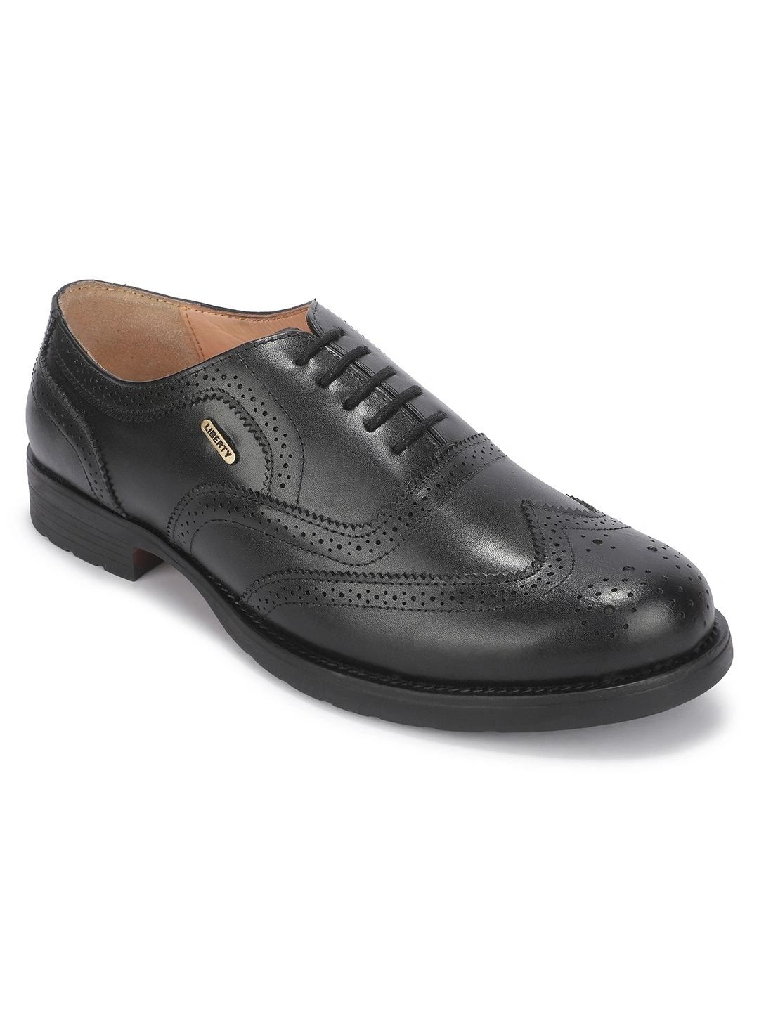 Liberty Men Textured Round Toe Lace-Ups Brogues Formal Shoes-picture-19