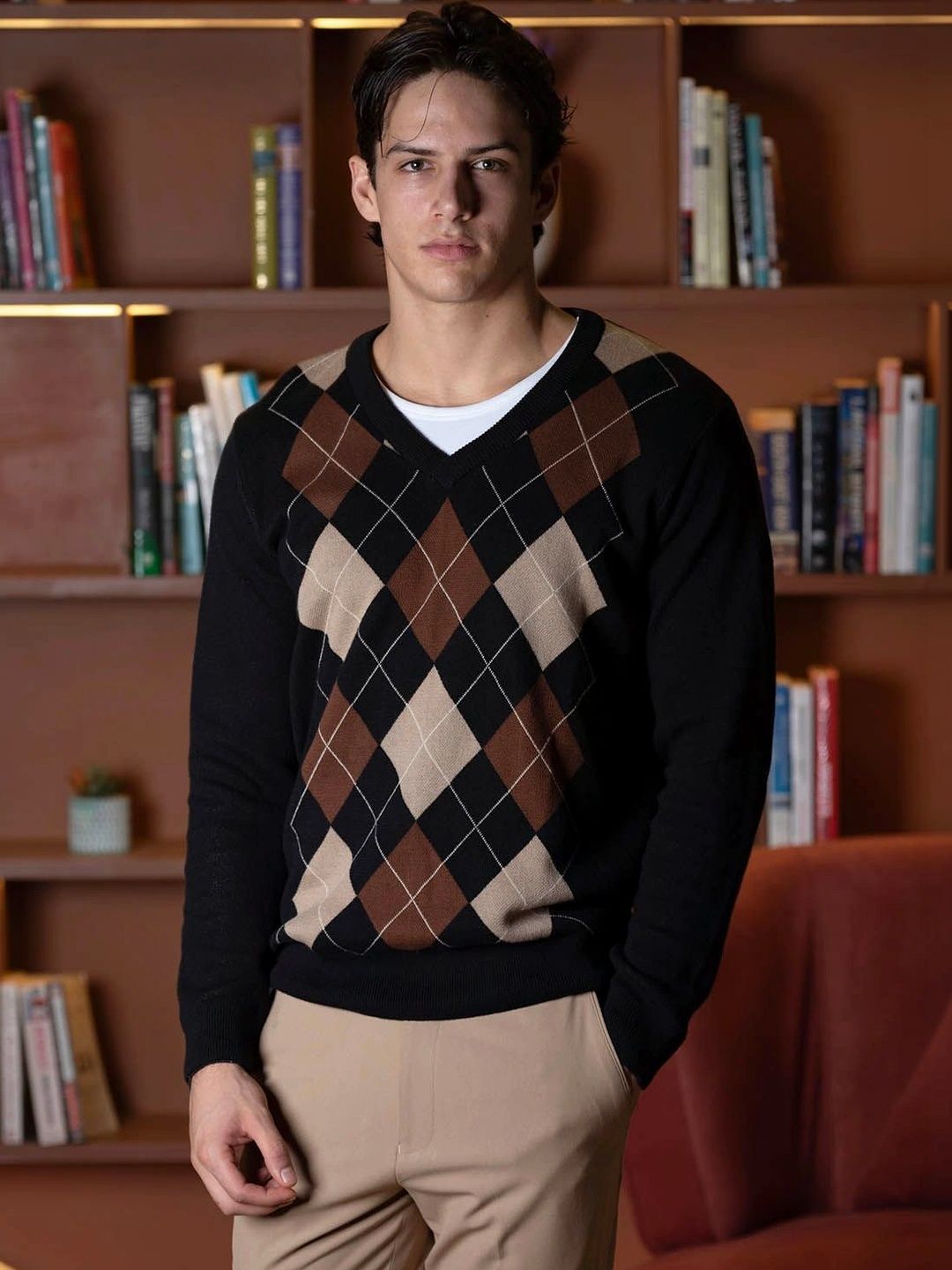 ARISTOBRAT Men Argyle Pullover-picture-21