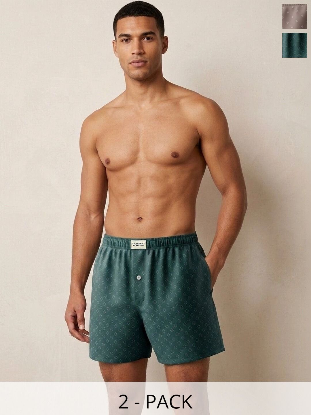 MAXZONE Pack Of 2 Printed Pure Cotton Boxers-image-43
