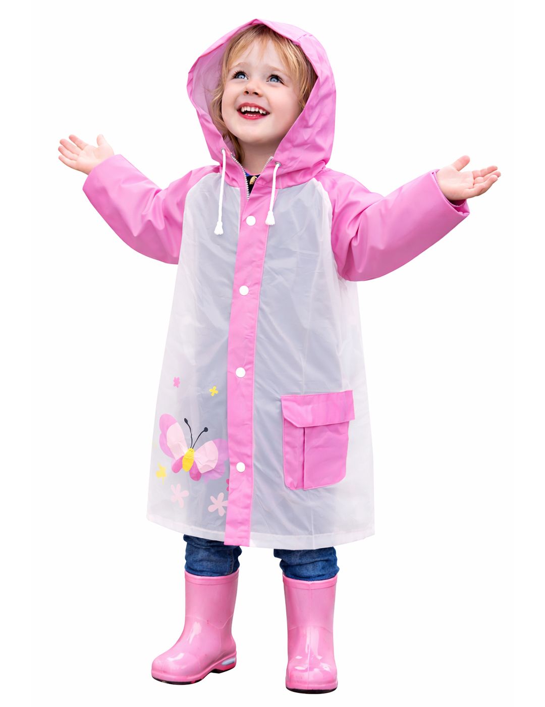 Bold N Elegant Kids Printed Hooded Rain Jacket-picture-19
