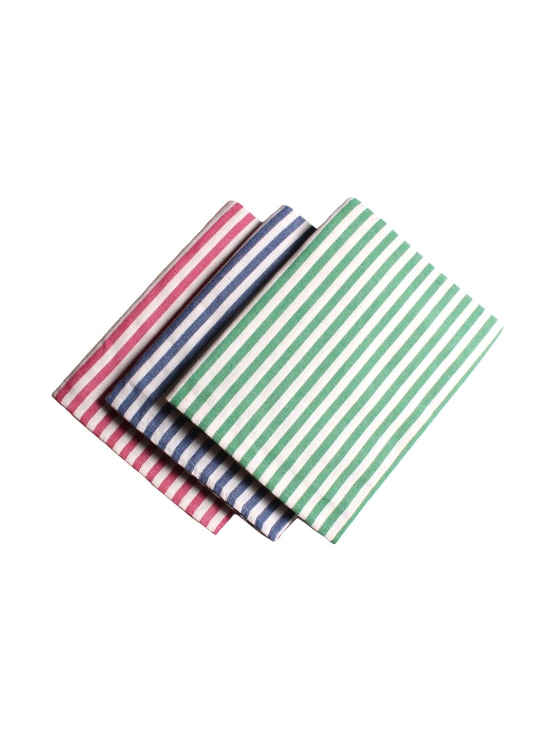 Tharunsha Elite Multicoloured Set of 3 Striped 210 GSM Blanket-image-10