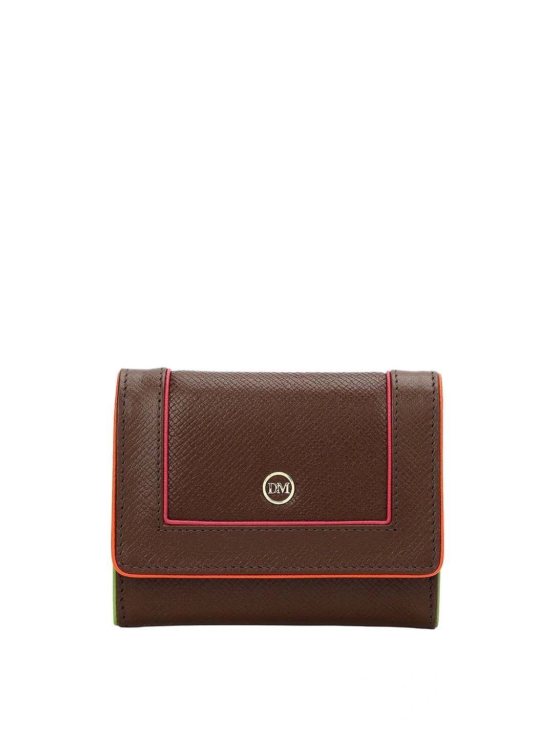 Da Milano Unisex Textured Leather Three Fold Wallet-picture-46