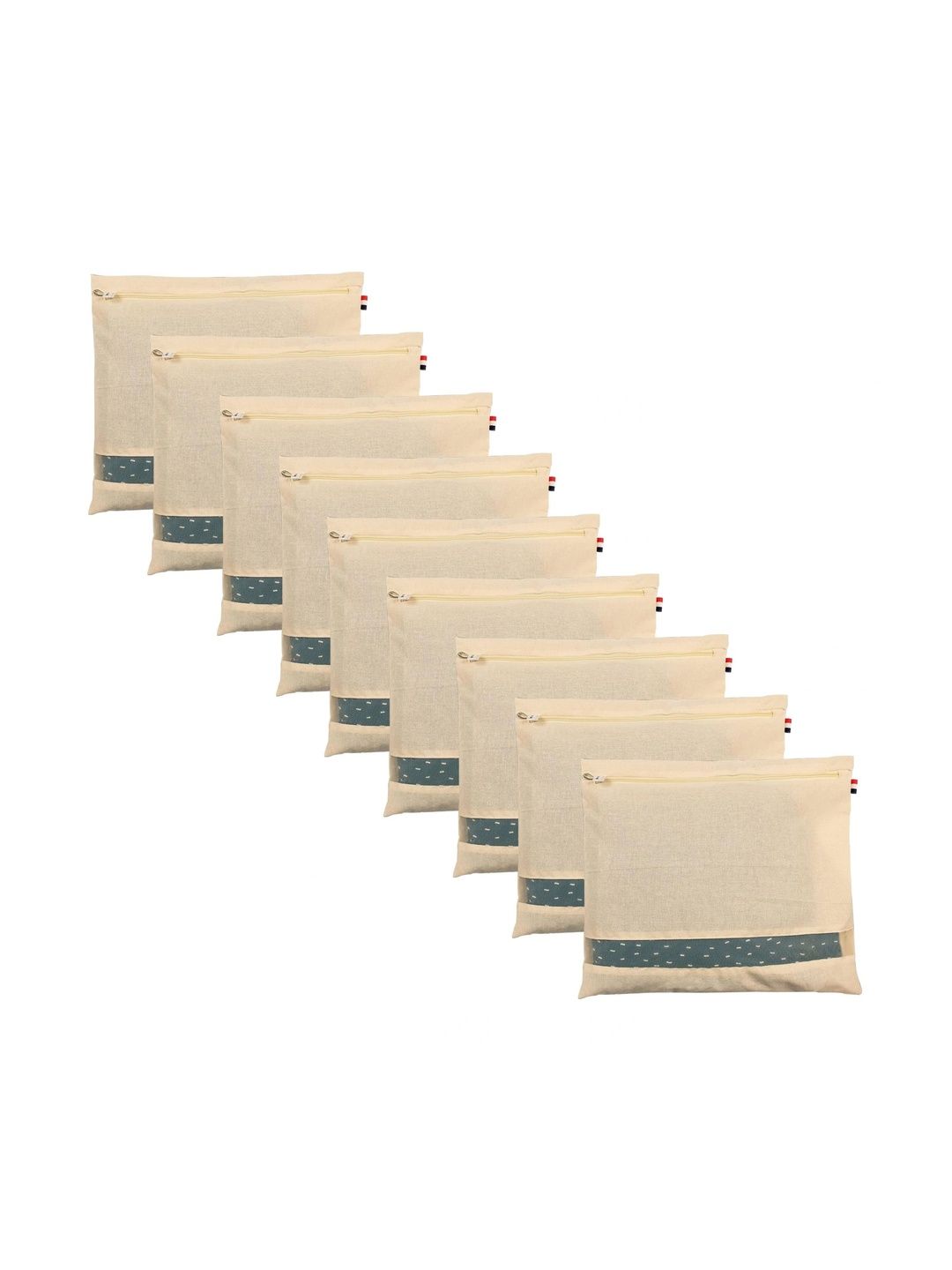 AARON INC Cream-Coloured Set of 6 Reusable Multi-Utility Organisers-image-41