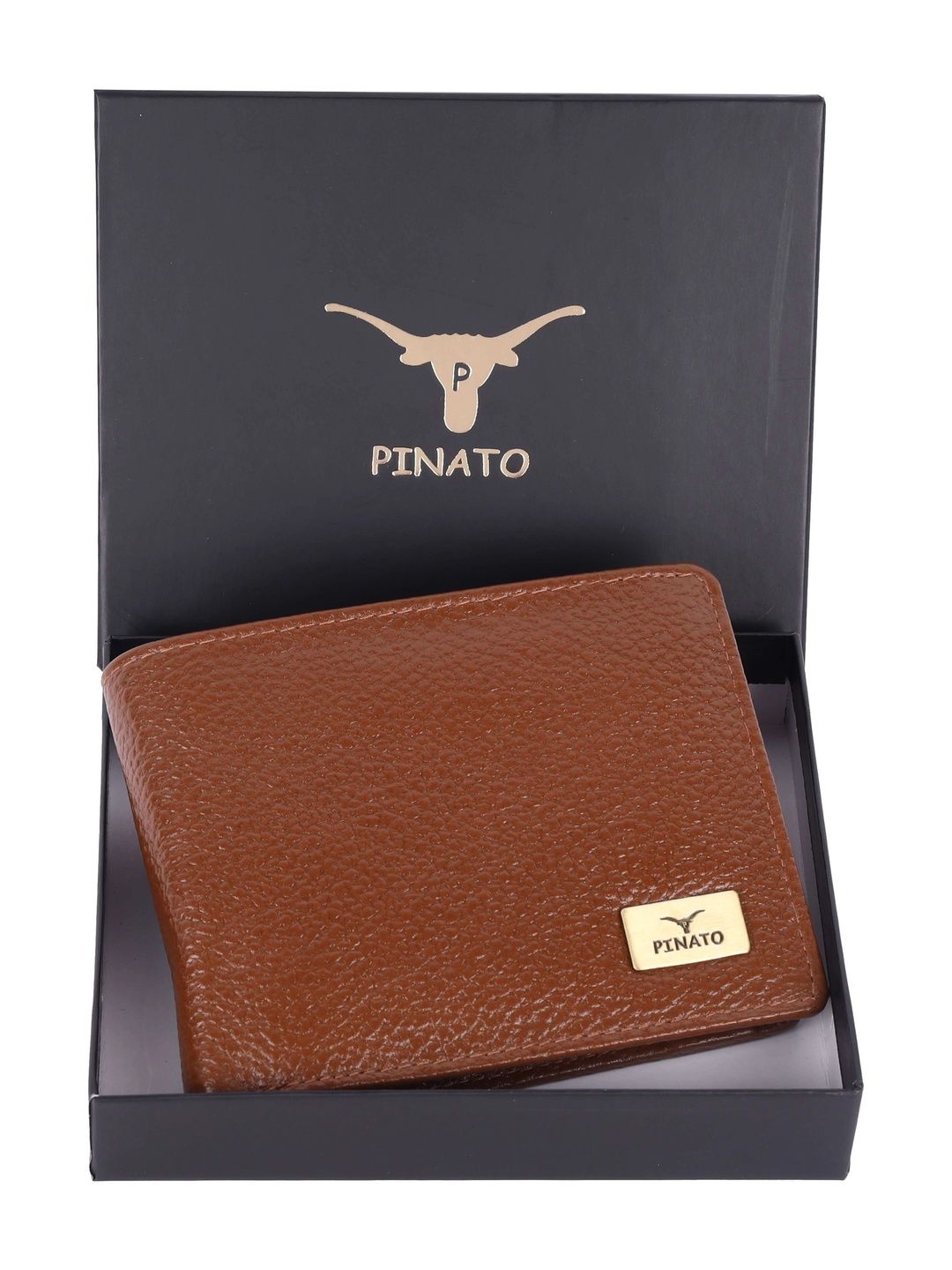 PINATO Men Textured Leather Two Fold Wallet-image-49