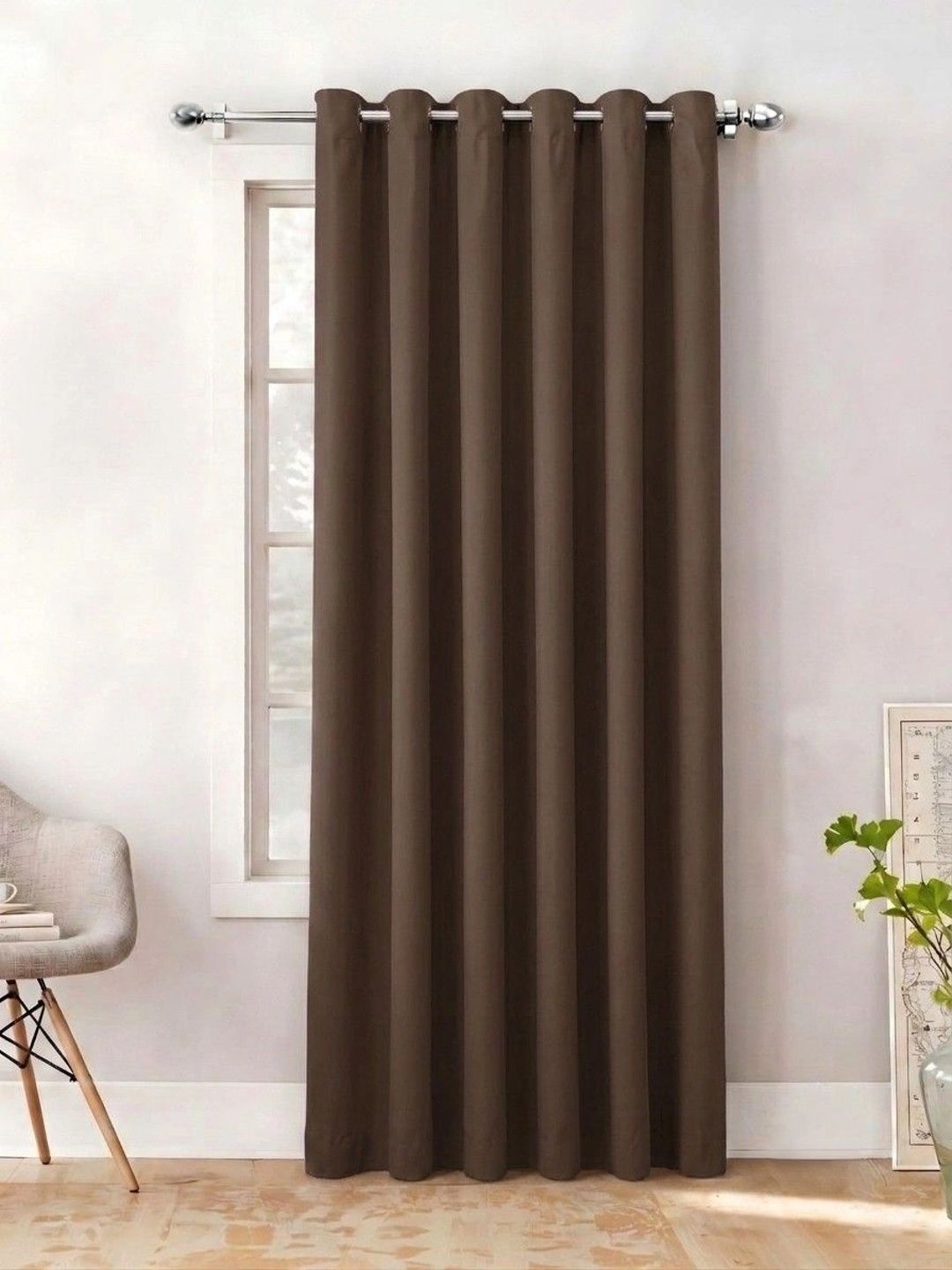 AAVIS DECOR Brown Black Out Door Curtain-picture-30