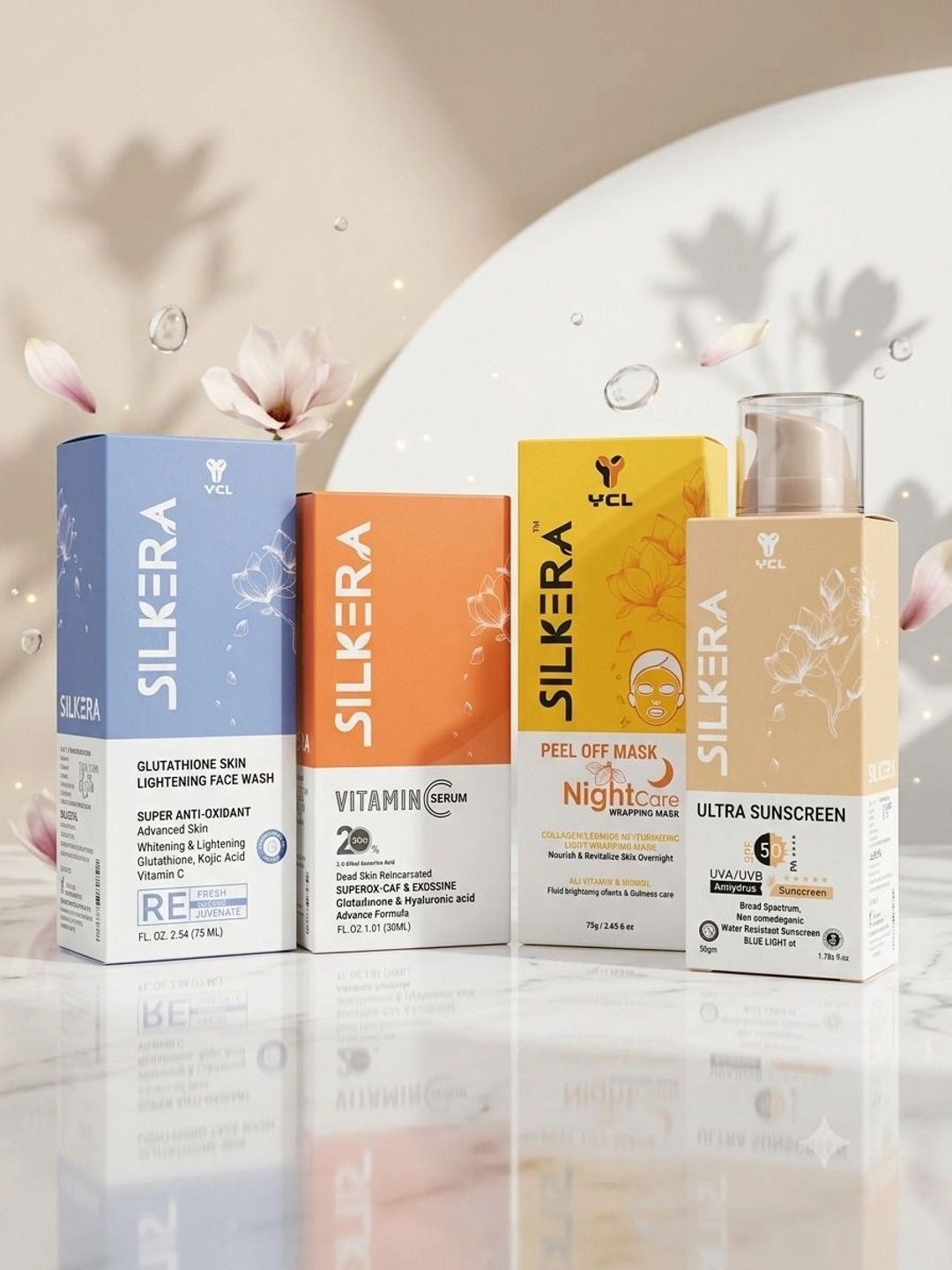 SILKERA Set Of 4 Glutathione Face Wash, Serum, Wrapping Mask & Sunscreen-image-27