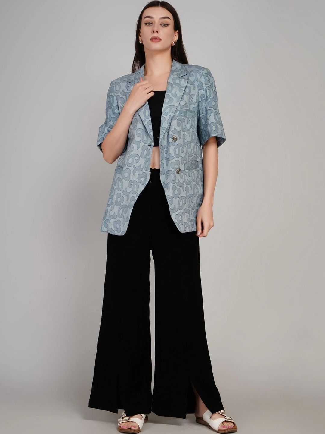 D'ADOLFA Textured Tailored Blazer-image-11