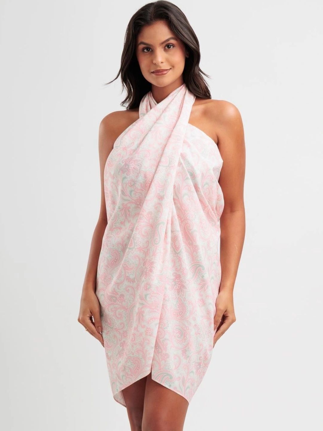 Beau Design Floral Printed Swimwear Cover Up Beach Sarong-picture-12