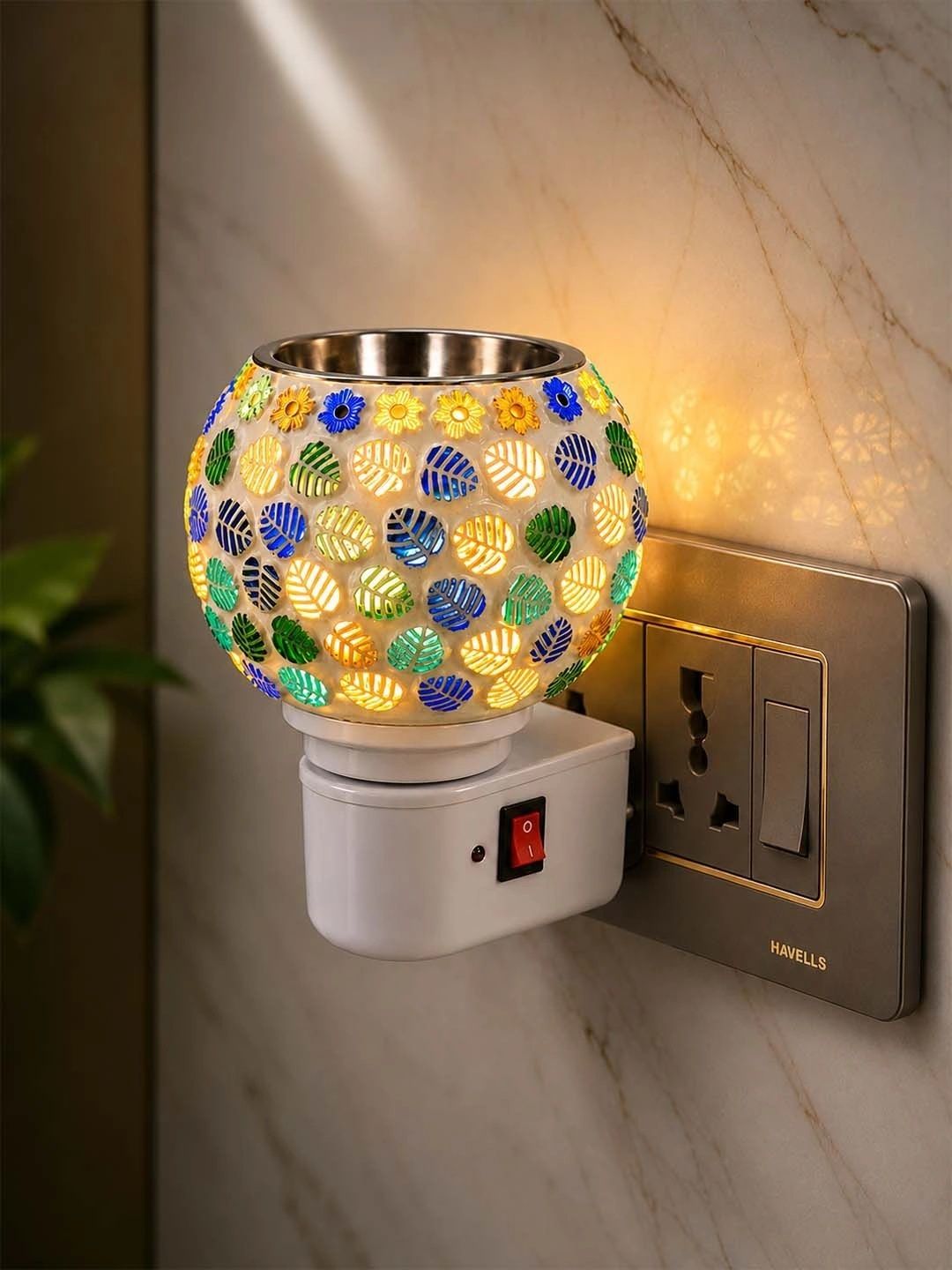 MIKANIX Yellow Feel The Bliss Camphor & Aroma Diffuser Night Lamp Camphor Dani-image-29