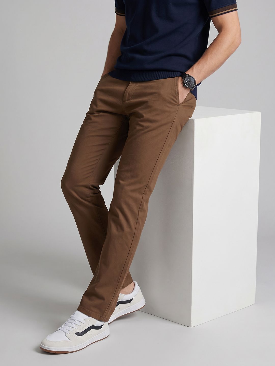 Van Heusen Men Urban Slim Slim Fit Trousers-picture-41