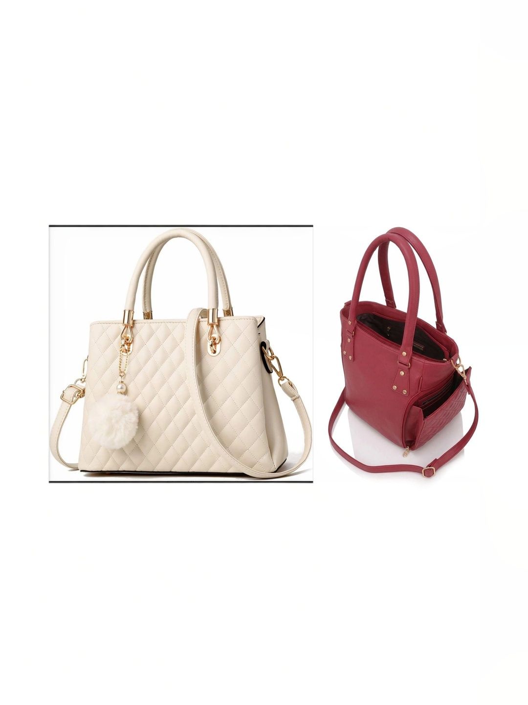 NOOR NIGHT PU Structured Handheld Bag with Quilted-picture-19