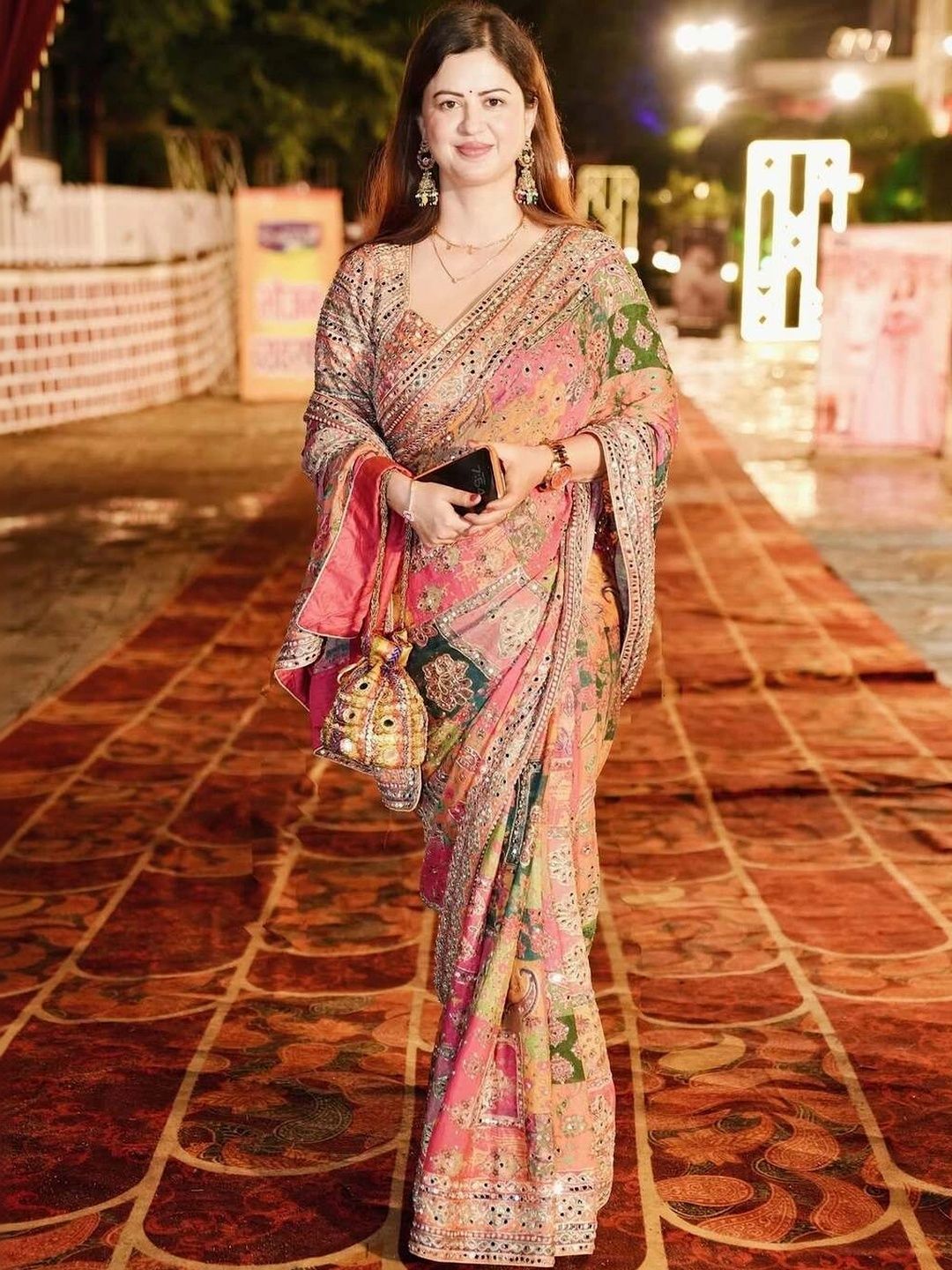KL9KIDS Mirror Work Art Silk Heavy Work Banarasi Saree-image-40