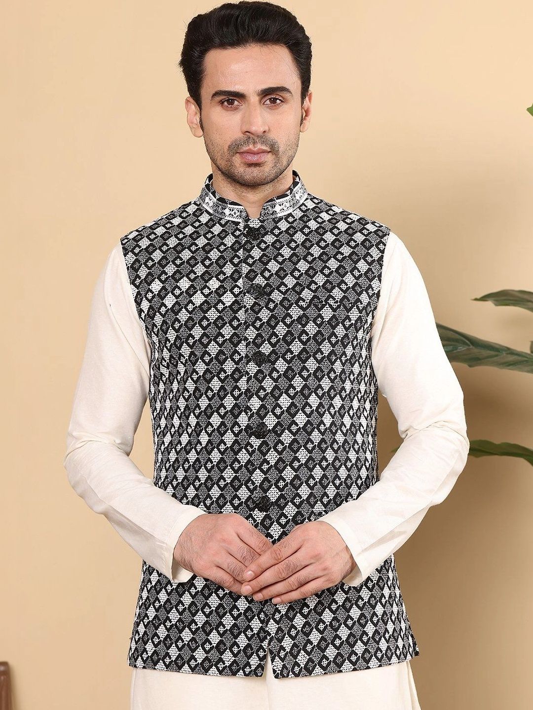 Anouk Woven Design Nehru Jackets-picture-15