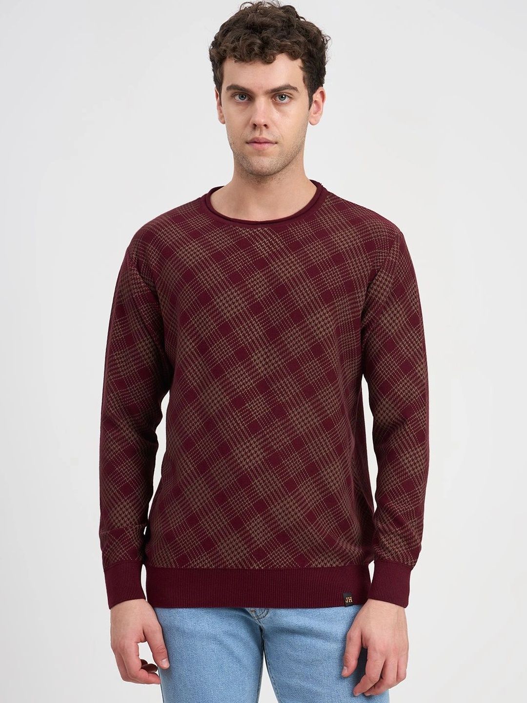 JoE Hazel Men Checked Pullover-picture-17