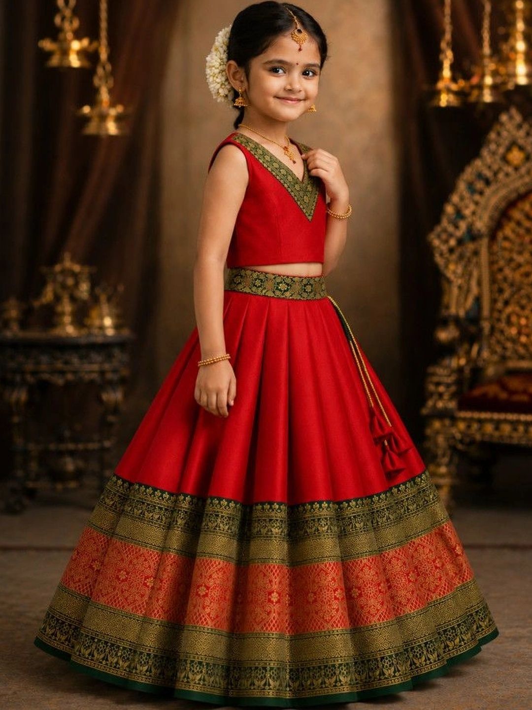 Ethzy Girls Embellished Ready to Wear Lehenga &-picture-39
