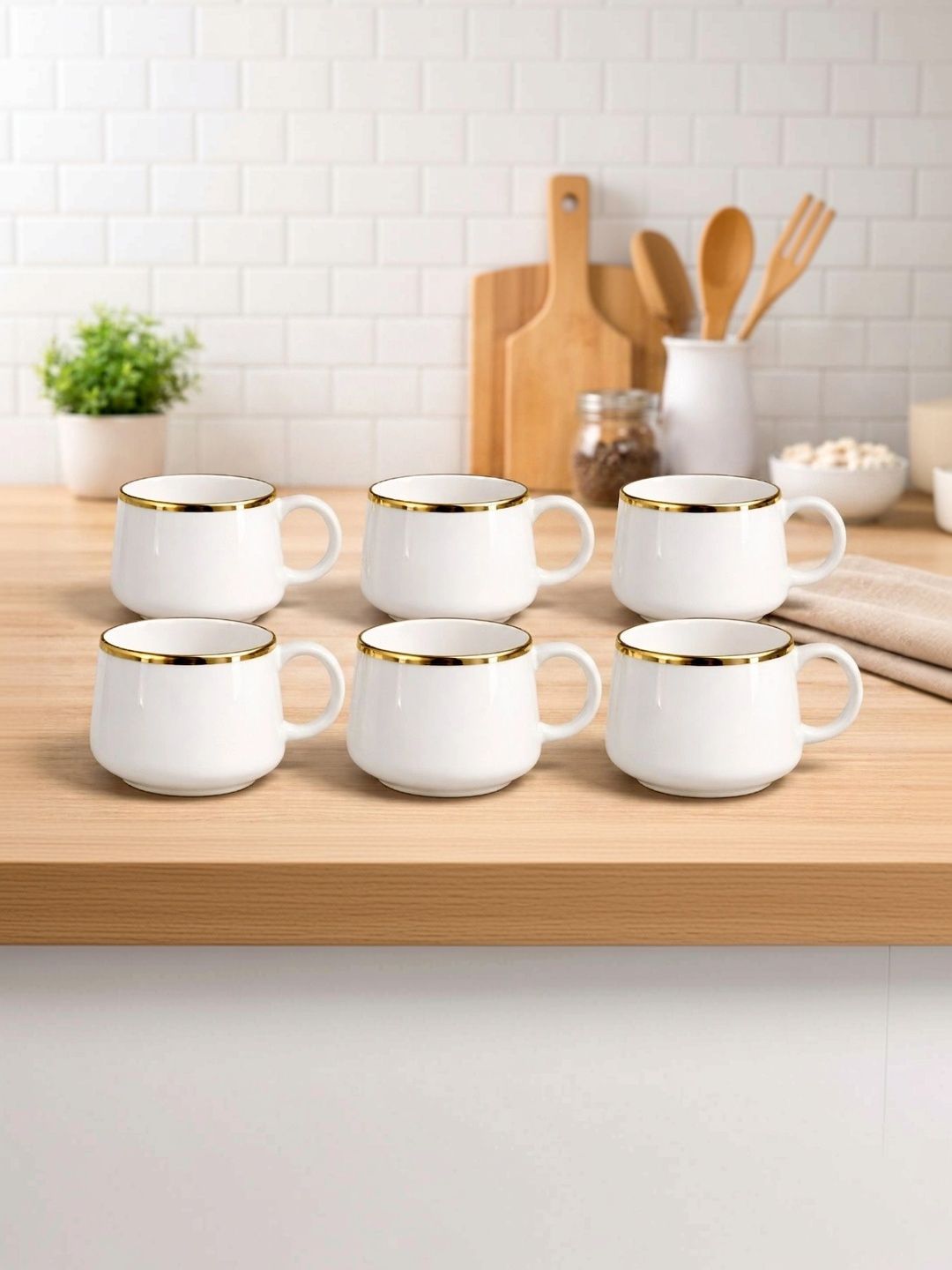 THE COVE TALES Multicoloured Solid Porcelain Glossy Mugs Set of Cups and Mugs-image-39