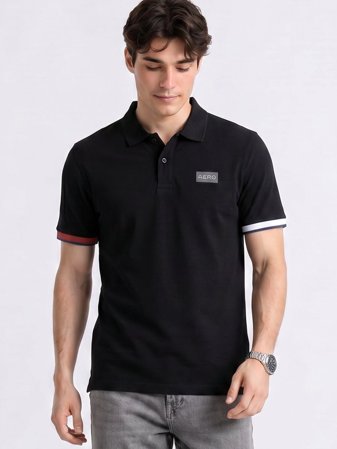 Aeropostale Men Brand Logo Polo Collar T-shirt-picture-38