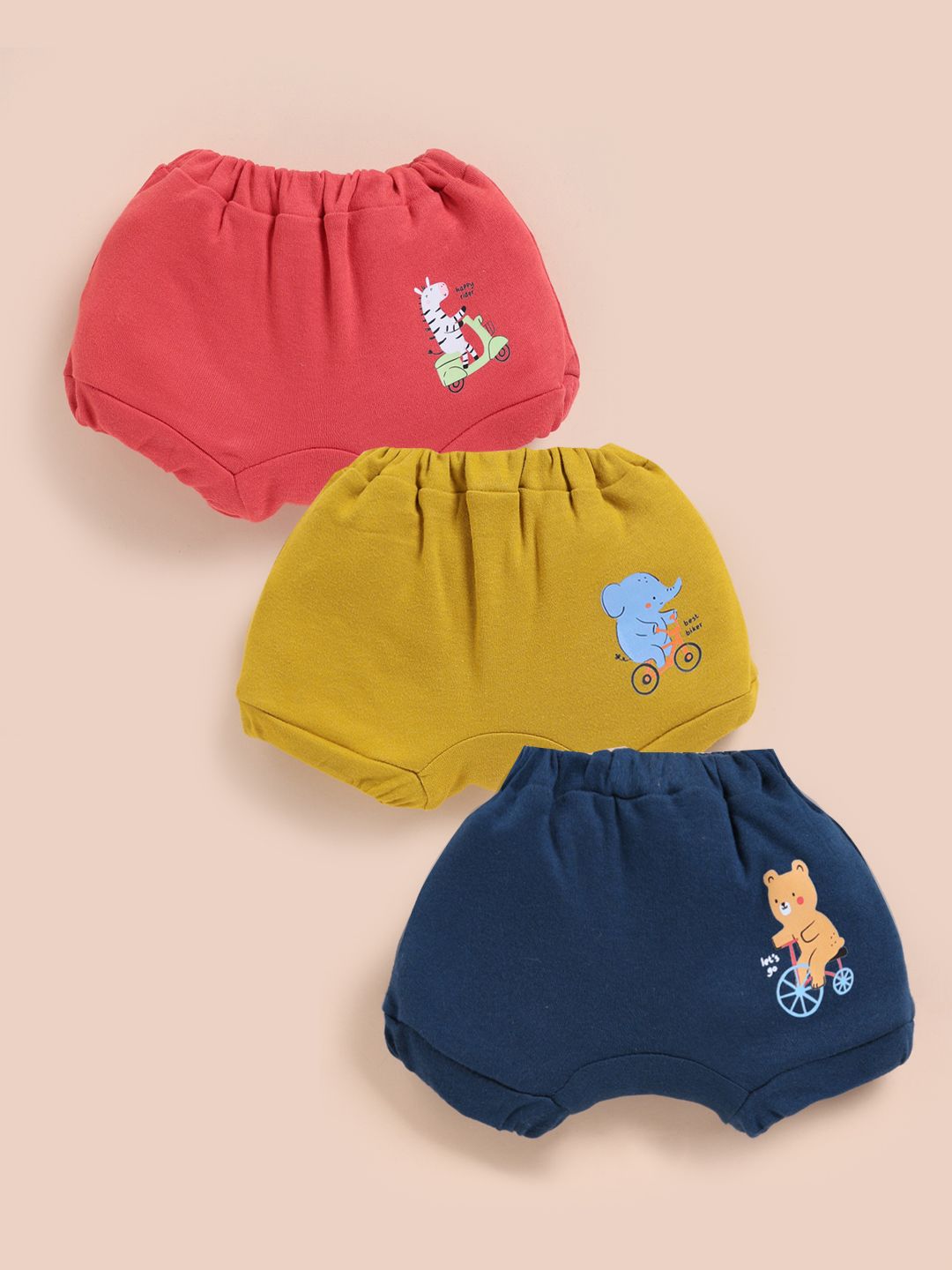 Simply Infant Kids Pack of 3 Printed Pure Cotton Basic Briefs-picture-30