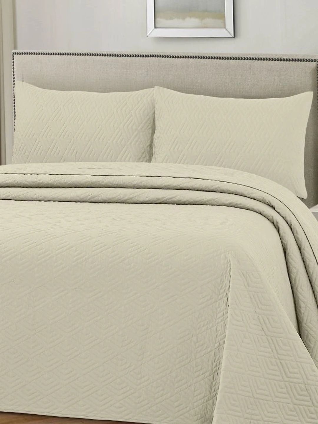 HOUSSE Grey Melange Solid Cotton 3 Piece Double King Regular Bedding Set-image-40