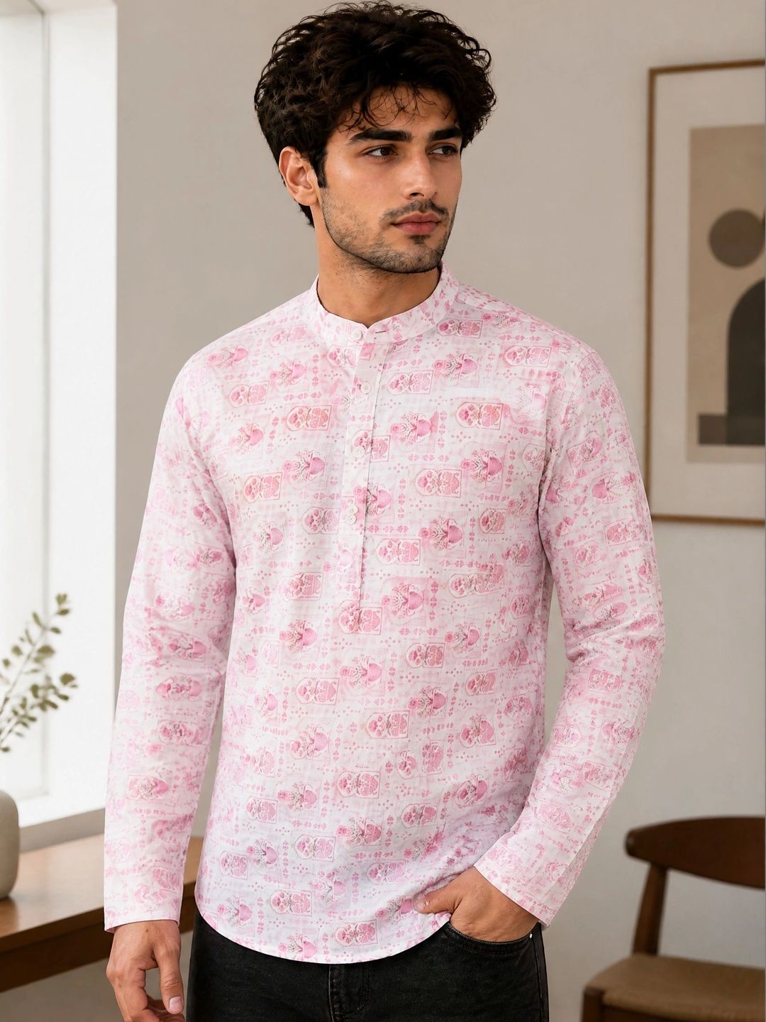 Moda Rapido Men Ethnic Motifs Printed Indie Prints Kurta-picture-19