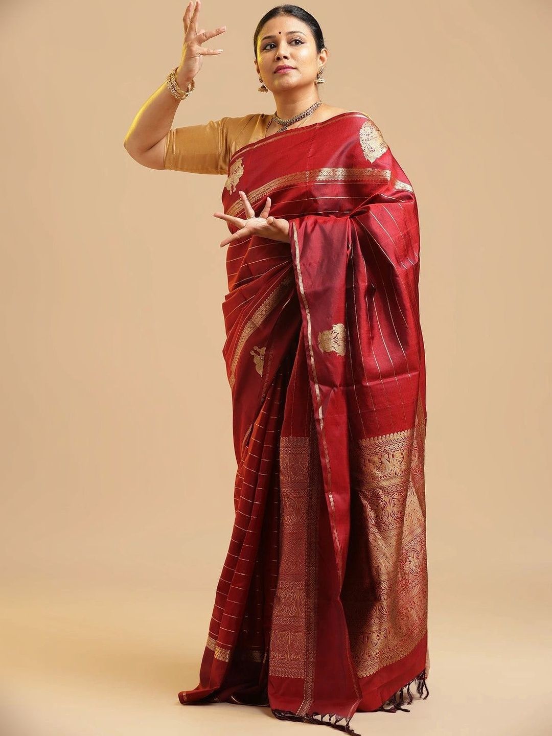 SEERE Striped Zari Pure Cotton Saree-picture-51